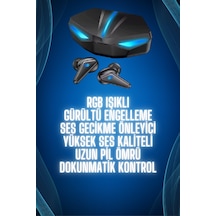 Bluetooth Kulaklık Oyuncu Kulaklığı Rgb Işıklı Oyunlarda Düşük Gecikme - Lisinya
