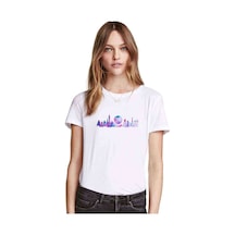 Silhouette Orlando Future Theme Park Kadın Beyaz Tshirt