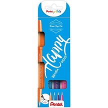 Brush Sign Pen 4'lü Set Happy Ses15-4col