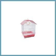 Birdlife Çift Kapılı Kuş Kafesi Pembe 34,5x28x46 Cm Mbt06
