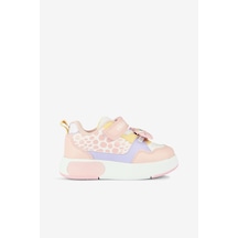 Vicco Borka Ortopedik Taban Işıklı Pudra Çocuk Sneaker Pudra