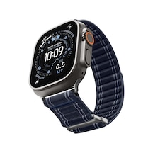 Apple Watch 49/46mm Ultra 4/3/2/1 / Seri 12/11/10 İle Uyumlu Kordon Kayış Band Wbf0 Navy - Amp10143 Çok Renkli