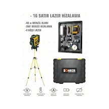 Böhrer Bh16stt Profesyonel 2x Li-on Batarya 4x360 16 Satır Otomatik Hizalama Çapraz Çizgi Lazer + Kumanda+tripod