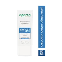 Agarta Yaşlanma Karşıtı Collagen Destekli 50 ML Spf+50 Yüz Güneş Kremi