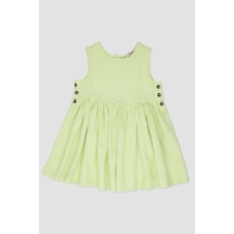 Kız Bebek Eteği Volanlı Yeşil Elbise 4746144
