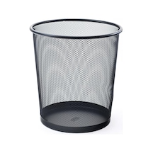 Mas Çöp Kovası Metal Tam Perforeli 10 Litre Siyah Paslanmaz Çöp Kovası