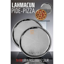 Zenvac Lahmacun Pizza Pide Pişirme Tepsisi 36 Cm 2 Li Set 721315 Zenvac29 Renkli