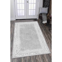 Gri Kaymaz Taban Yıkanan Otantik Desen Mutfak Halısı Ar1093n11
