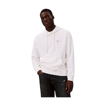 About Blank Calvin Klein Ls Eu 350terry Badge Hoodıe Erkek Sweatshirt Bright White Xl Acı Kahverengi