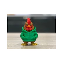 Kapüşonlu Modern Horoz Figürü 10cm