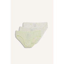 Defacto Kız Çocuk 3lü Slip Külot G1972a825augn653 Yeşil-gn653