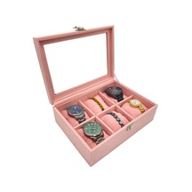 Saat Kutusu 6 Lı Pembe Süet Spesiyal