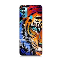 Tecno Spark 7t Uyumlu Silikon Kılıf Saldırgan Aslan Yüzü