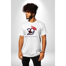 29 Ekim Cumhuriyet Bayramı Atatürk Türk Bayrağı Unisex Unisex Beyaz Organik Baskılı T-shirt Penye Yüksek Kalite Beyaz