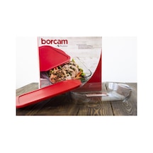 Silikon Kapaklı Kare Borcam Tepsi 59024