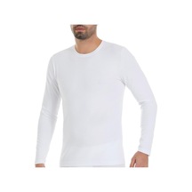 6 Adet Yıldız Erkek Likralı Uzun Kollu T-Shirt Fanila Beyaz 85