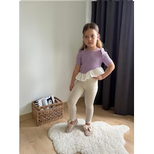 My Kids Wear Fırfır Detaylı Kız Çocuk Takım Lila