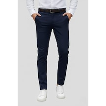 Efor Slim Fit Yan Cep Esnek Pamuklu Casual Lacivert Pantolon P 1088 Lacivert