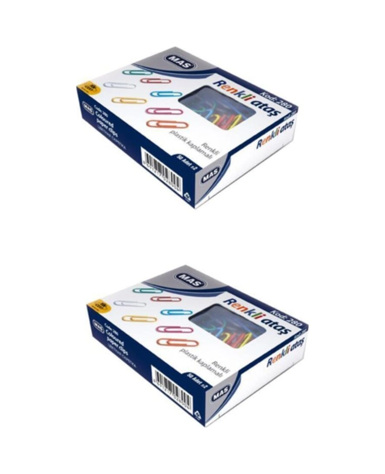 280 Pls Renkli Ataç Pvc Kaplı 28 Mm 2 Adet