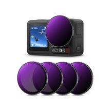 K&f Concept Nd Filtre Setleri, Push-in Filtre Nd8&pl+nd16&pl+nd32&pl+nd64&pl Filtre, Djı Osmo Action 5 Pro/action 4 İle Uyumlu, Polarize Nötr Yoğunluk