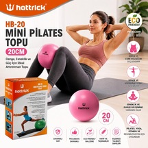 Buradabuldun Mini Pilates Topu 20 Cm Pembe Pilates Yoga Fitness Egzersiz Denge Topu