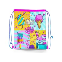 Coral High Kids Mixed Dondurma Desenli İpli Büzgülü Sırt Çantası 12652 Sarı