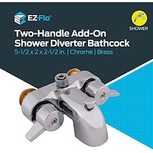 Ez-flo 11129 Add-on Shower Diverter Bathcock Polished Chrome 000 Açık Krem