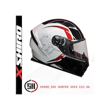 Shiro Fullface Hunter Sh19 Motosiklet Kaskı Kapalı Grafik
