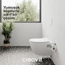Creavit Terra Duroplast Yavaş Kapanan Klozet Kapaklı Beyaz Set
