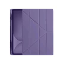 Magicool Apple iPad Uyumlu Pro 11 2024 Kılıf Kalemlikli Hugo Tablet Kılıfı - Mor Diğer