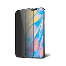 Apple Uyumlu   iPhone 12 Privacy Gizlilik Filtreli Tam Kaplayan Cam - Siyah