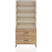 Hyperion Dolap 4 Raflı 2 Çekmeceli 88x44x195 Aytaşı-çam Aytaşı