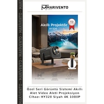 Özel Seri Görüntü Sistemi Akıllı Alet Video Aleti Projeksiyon Cihazı Hy320 Siyah 4k 1080p