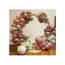 Krom Bronz Toz Pembe Ve Deniz Kumu Balon Zinciri 100 Adet Mix