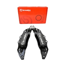 Brembo Metal Fren Kaliper Kapağı Kabartma Yazılı Jant Braketi 2li Set Siyah