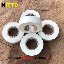 Nitto İzole Bandı Elektrik Bandı 40Mt Kanal Bant Beyaz Renk 10.Ad