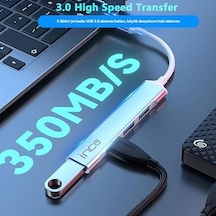 Inca Iusb-04txt Usb-c Hub, 4 Bağlantı Noktalı, 1x Usb 3.0 + 3x Usb 2.0, İnce Alüminyum Kasa