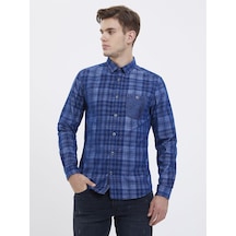LOFT Slim Fit Erkek Gömlek U.kol Lf2021475 Q1.v1 İndigo