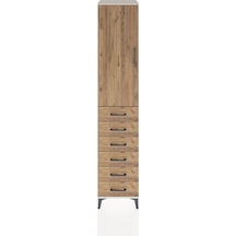 Hyperion Dolap 3 Raflı 6 Çekmeceli Tek Kapaklı 44x44x221 Aytaşı-çam Aytası