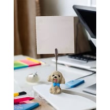 Mavi Papyonlu Kawaii Sevimli Köpek Fotoğraf - Not Tutucu Mavi Papyon