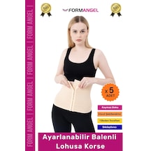 Korse Doğum Sonrası Ayarlanabilir Balenli Ayarlanabilir Lohusa Hamile Toparlayıcı Bel Korse- 5 Adet Ten