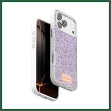 Bezos Onegif İphone 17 Pro Uyumlu Bright Simli Kapak - Lila Bzs01