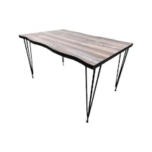 Evimeaksesuar Eko 86 X 130 Cm Kütük Desenli Sabit Tel Masa(Mutfak&Cafe Masası)