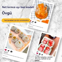 Silikon 6'lı Ayı Buz Kalıbı, Kahve, Süt, Çay, Şekerleme, Dekorasyon İçin Sarı Sarı Sarı