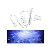 Xindoker Beyaz 5v 3pin'den Sata'ya Argb Kontrolörü - Fan Işık Senkronizasyonu, Hız Ve Renk Ayarı, Mini Boyutlu