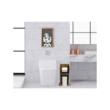 Bk Home Doğal Masif Ahşap Tuvalet Kağıtlığı Ve Dekoratif Retro Ah (551052044)