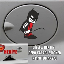 Mercedes Depo Kapağı Sticker Batman Benzin Dizel