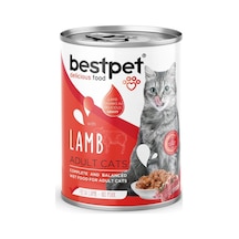 Yetişkin Kediler İçin, Taze Kuzu Parça Etli Ve Soslu Yaş Mama, 400 G X 12 Adet