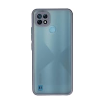 Realme C21 Uyumlu Kılıf Montreal Silikon Kapak - Gri
