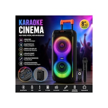 Dr-8830 Bluetooth Speaker Kablosuz Mikrofonlu Taşınabilir Tekerlekli Valiz Tipi Şarjlı Hoparlör Büyük Boy Party Speaker Fm Radyolu Hafıza Kartı Ve Usb Girişli Tws Özellikli Süper Bass Hoparlör